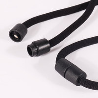 Lanière de corde en nylon lanière en vrac bon marché personnalisé corde épaisse sangle de cou en nylon lanière ronde sécurité réglable avec carte de PVC