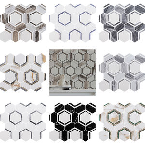 Chimenea autoadhesiva hexagonal pegatina decorativa mosaico azulejo para cocina baño diseño de pared - Product Image 4