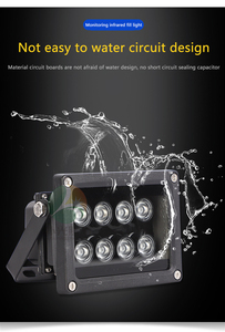 Luz de inundación LED de aluminio blanco IP65, lámpara auxiliar de vigilancia CCTV impermeable para cámara de matrícula de lote exterior de carretera - Product Image 3