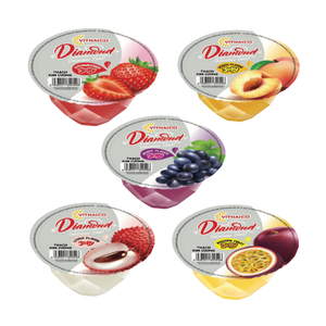 Diamond Jelly 130g Premium Refreshing Mixed Fruit Flavor Gelatin Snacks Cute Crystal Design Pudding Cup for <b>Kids</b> - Product Image 1