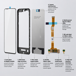 หน้าจอ LCD แบบสัมผัส <span class=keywords><strong>Vivo</strong></span> พร้อมกรอบแบบไร้ขอบ สำหรับเปลี่ยนหน้าจอรุ่น Y38 5G <span class=keywords><strong>Y29</strong></span> 5G Y37 Pro Y200+ - Product Image 6