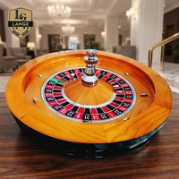 Roulette de casino LANGE LANGE0103, 32 pouces, couleur dorée, haute qualité, bois massif, personnalisable, roue de roulette professionnelle en relief