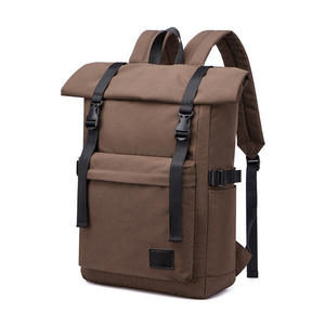 Sac à dos à enroulement personnalisé avec compartiment pour ordinateur portable, grande capacité, sac à dos de randonnée, sac à dos pour adolescents, collège, école - Product Image 1