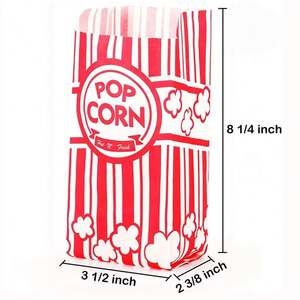 Sacs en papier personnalisés de qualité alimentaire, sacs en papier kraft colorés pour popcorn, sacs à sandwich, emballage pour micro-ondes et popcorn - Product Image 2