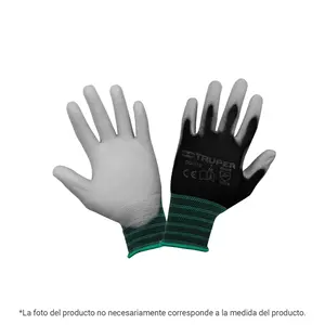 BOX 12 Guantes de nailon recubiertos de poliuretano, XCH, TRUPER - Product Image 1