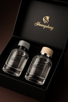 Flacon de parfum en verre de 30 ml, 50 ml, 100 ml avec atomiseur métallique, bouchon texturé, emballage de luxe en boîte cadeau, OEM
