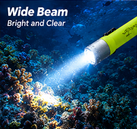 Lampe de plongée LED rechargeable portable, étanche, lampe torche sous-marine pour la plongée sous-marine, la plongée avec tuba, la pêche
