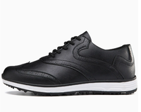 Harga Pabrik OEM Kustom Desain Klasik Vintage Gaya Old Money Sepatu Golf Pria Ringan Nyaman Model Wingtip Brogue