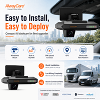 AlwayCare 4G AI Dash Cam dengan GPS Kartu SIM ADAS DMS Deteksi Kelelahan Pengemudi 1080P Penglihatan Malam Manajemen Armada Komersial