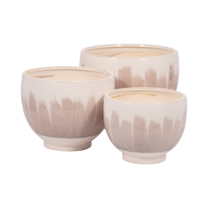 Set di 3 Vasi in Ceramica Moderni Arrotondati per Uso Interno ed Esterno - Product Image 5