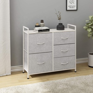 Commode pliable en métal, mobilier de chambre à coucher, design moderne, 6 tiroirs, commode pour vêtements - Product Image 2