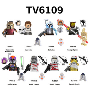 Figura de <span class=keywords><strong>Star</strong></span> <span class=keywords><strong>Wars</strong></span>, Soldado Clon, Comandante Mandaloriano, Mini Bloques de Construcción, Juguetes - Product Image 3