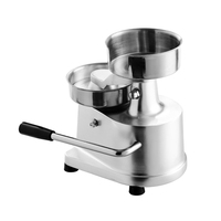 Presse à viande manuelle pour hamburgers avec plateau de 4 pouces de diamètre, corps en alliage aluminium-magnésium, fonctionnement facile, épaisseur réglable