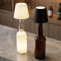 Lampe à bouteille de vin rechargeable à intensité variable par toucher, lampe de table LED pour bouteille, veilleuse pour bar et restaurant