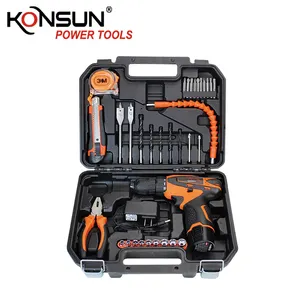 KONSUN kx85223モデル35pcs12v電気リチウムコードレスドリルツールセット