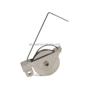 Rodillo tensor <span class=keywords><strong>de</strong></span> acero inoxidable con rodamiento <span class=keywords><strong>de</strong></span> bolas único, bajo ruido, para puerta corredera con borde cóncavo, precio mayorista económico - Product Image 2