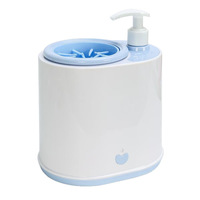 Lave-pattes électrique 2 en 1 pour animaux de compagnie, portable, automatique, nettoyeur de pattes de chien, masseur, machine à laver les griffes pour chats et chiots