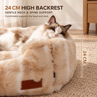 Coussin-lit pour animaux de compagnie en polaire épaisse et moelleuse, amovible et lavable, chaud pour l'hiver, pour chats et chiens, pour usage intérieur, OEM ODM