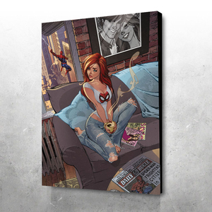 Pinturas en <span class=keywords><strong>lienzo</strong></span> <span class=keywords><strong>de</strong></span> My Hero, dibujos animados <span class=keywords><strong>de</strong></span> personajes <span class=keywords><strong>de</strong></span> Mary Jane - Product Image 4