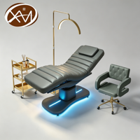 Table de massage électrique moderne de luxe, lit d'esthéticienne motorisé, chaise de spa, lit facial, lit de salon de beauté, lit pour extensions de cils, lit de gym