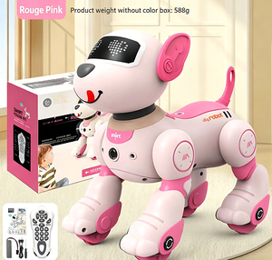 Perro robot inteligente con IA para enseñanza en varios idiomas, juguete para niños con control remoto, perro programable - Product Image 6