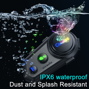 Q18 Intercom <span class=keywords><strong>Moto</strong></span> Sans Fil Étanche IPX6 pour 2 Motocyclistes, Portée 500m, Prise en Charge de l'Intercom 2 Personnes - Product Image 6