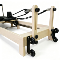 Reformer Pilates Professionnel Pliable en Érable Écologique, Gain de Place, Multi-usage, Portable, Réglable pour la Maison et le Studio