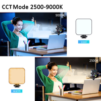 Vidéo RVB portable de poche sur la lumière de la caméra 6W 2500-9000K Mode RVB Batterie 2000mah Lumière de remplissage vidéo LED magnétique
