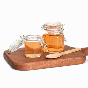 Venta caliente 100 mL pequeño vacío Almacenamiento de cocina claro comida mermelada conservas especias Almacenamiento de vidrio tarro de albañil con tapa superior de Clip hermético - Product Image 4