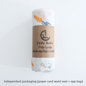 Couverture d'emmaillotage pour bébés nouveau-nés en gros, 100% coton mousseline, double couche, motif animaux de dessin animé, prête à l'emploi (RTS) - Product Image 5