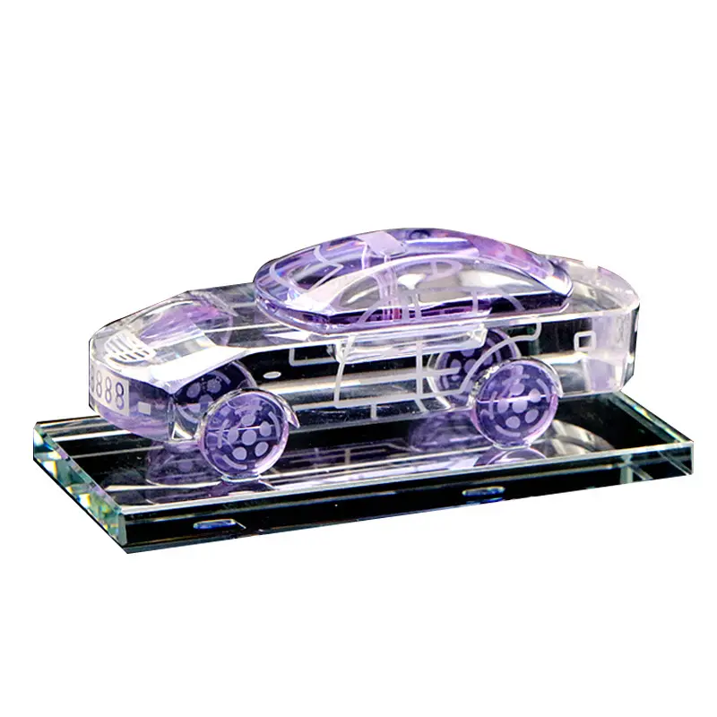 Modelo de recuerdo de coche de cristal