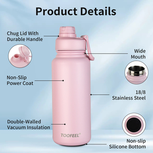 Coctelera de proteínas de acero inoxidable ecológica Thumbler caliente y frío, botella agitadora gimnasio <span class=keywords><strong>Metal</strong></span> 1000ml, botella de agua para gimnasio - Product Image 2