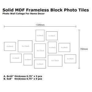 Homfun — bloc de photos en bois massif MDF, à poser au mur, sans cadre, <span class=keywords><strong>image</strong></span>, carreaux autocollants, nouvel arrivage - Product Image 5