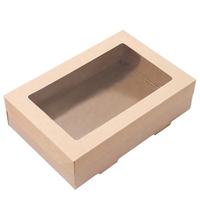Cajas de Cartón Corrugado Impresas Personalizadas al por Mayor con Ventana para Envasado de Alimentos, Recubrimiento UV, Sushi y Alimentos para Bebés