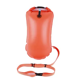수영 부표 안전 플로팅 밝은 색상의 PVC 수영 안전 부표 및 조절 가능한 스트랩이있는 드라이 백
