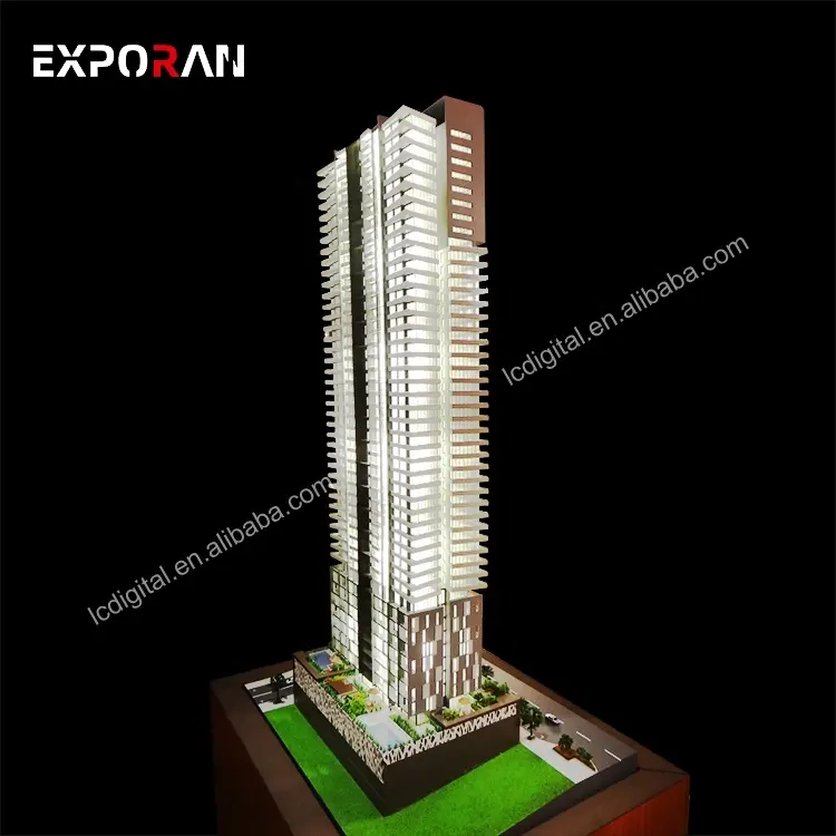 Led real estate for sale building model high architecture