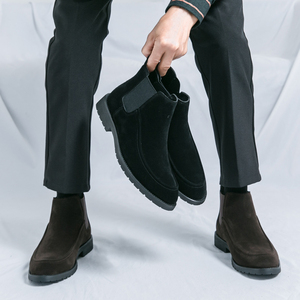 Bottes <span class=keywords><strong>Chelsea</strong></span> pour hommes, chaussures de travail, bottes courtes Martin, bottes de sécurité, bottes Chukka en microfibre et cuir <span class=keywords><strong>nubuck</strong></span>, montantes et mi-montantes - Product Image 6