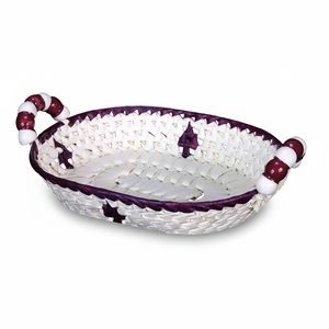 ถาดเสิร์ฟอเนกประสงค์สไตล์วินเทจ ทำจากผักตบชวาทอมือ ราคาประหยัด เป็นมิตรกับสิ่งแวดล้อม พร้อมหูจับที่สะดวกสบาย - Product Image 1