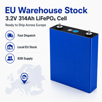 Cellule de batterie LiFePO4 3.2V 314Ah en stock UE, 12000 cycles, cellule prismatique pour stockage d'énergie solaire ESS