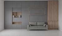 Muebles para el hogar de alta calidad, ahorro de espacio, cama de pared personalizada con sofá