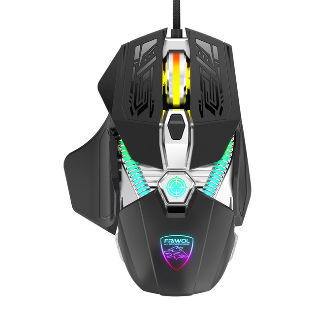 Factory Direct Sales OEM RGB Wired USB Programmable Metal Gaming Mouse Ergonomic Optical Design Suitable for PC Gamers