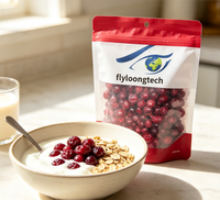 Petit paquet de canneberges entières lyophilisées sans additifs, collation saine prête à manger