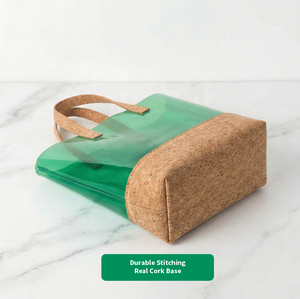 Sac fourre-tout transparent en TPU vert approuvé pour les stades, base en liège, écologique, imperméable, pour événements sportifs, concerts, voyages, cadeaux promotionnels - Product Image 2