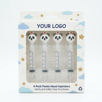 Seringue de lavage nasal Panda pour enfants, outil d'irrigation nasale portable pour enfants avec embout en silicone souple