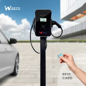 WEEYU 32Amp EV Stasiun Pengisian Daya Rumah Pintar, Pengisi Daya 220V Tipe 2 Ev untuk Mobil Listrik