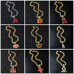 Nouveau Collier Pendentif Lettre Unique Artistique au Design Simple et Tendance 2026, Style Hip-Hop, en Alliage pour Hommes, Vente en Gros de Bijoux - Product Image 2