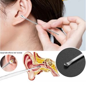 Juego de 6 cucharas metálicas portátiles reutilizables para limpieza de oídos con espiral y herramienta de extracción, venta al por mayor - Product Image 2