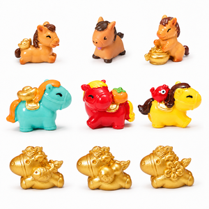 Figuras de Caballos de Resina Miniatura Surtidas al por Mayor, Adornos del Zodiaco Chino para Micropaisajes, Decoración del Hogar y Manualidades - Product Image 1