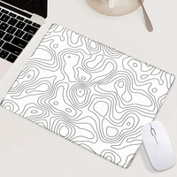 Petit tapis de souris écologique Anime Stock Topographic 270x210x3mm en tissu caoutchouté, contour antidérapant, antibactérien, minimaliste pour le bureau