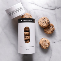 Tubes en papier de qualité alimentaire en lots d'usine pour l'emballage de biscuits Conteneurs de boîtes en papier cylindriques écologiques à fenêtre ouverte